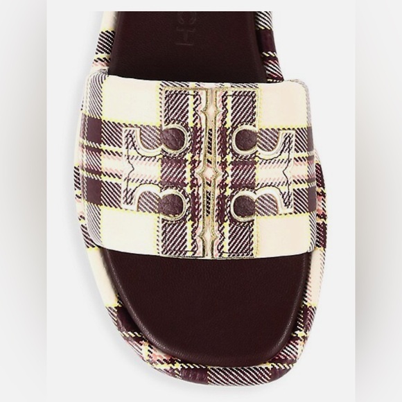 Tory Burch Double T Slide Logo Sandal Shoes 7.5 - Picture 3 of 10